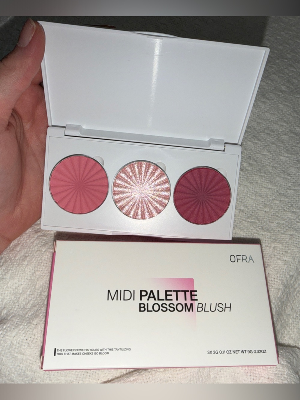 OFRA Blossom Midi Palette — Pink Trio Blush & Shimmer
